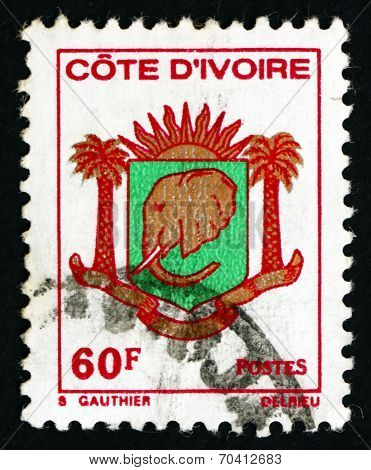 Postage Stamp Ivory Coast 1976 Coat Of Arms