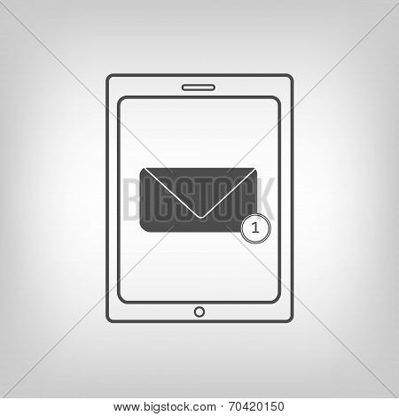 Tablet PC with new message