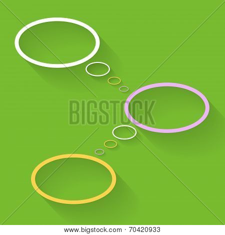 Blank bubbles connecting