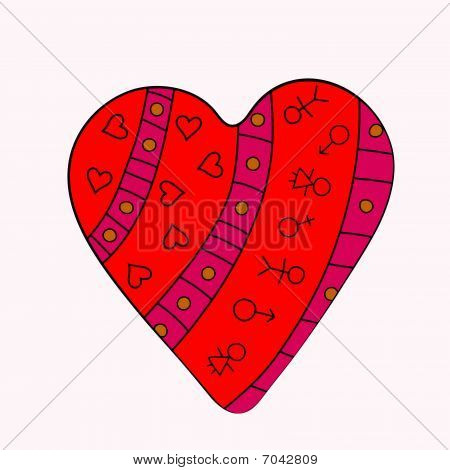 Cuore rosso isolato