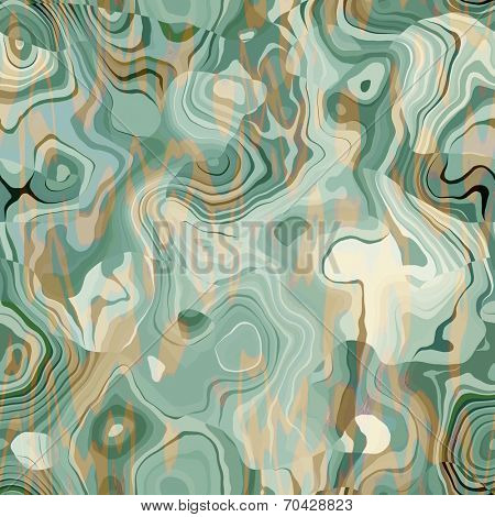 art abstract colorful chaotic waves seamless pattern in Klimt style; background in light green-blue,  brown and beige colors