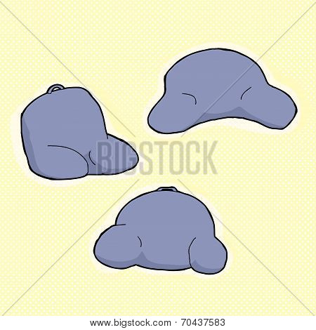 Blue Back Rest Pillows