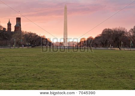 Puesta de sol en el National Mall, Washington DC