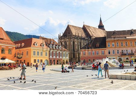 Council Square on July 15, 2014 in Brasov Romania
