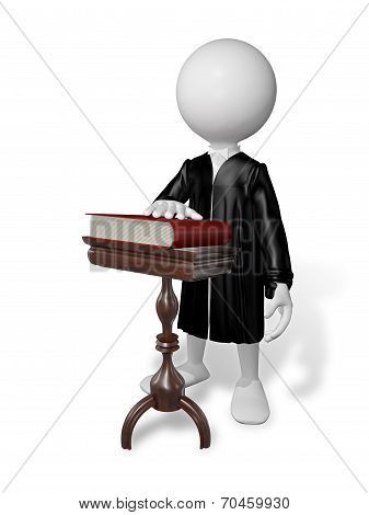 Man At A Table With A Book