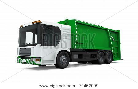 Garbage Truck Isolated