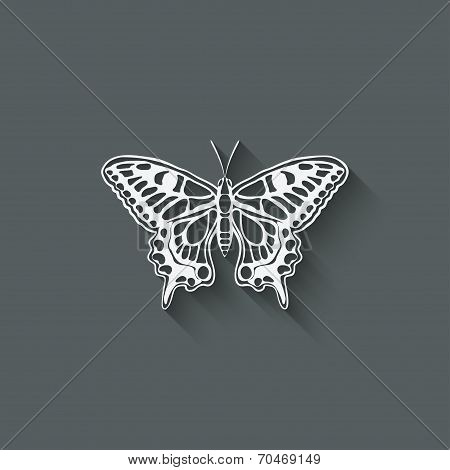 white butterfly machaon