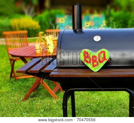 Bbq Summer Backyard Party Scene