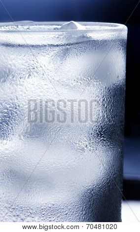 Glass with water and ice