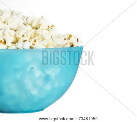 popcorn blue plastic bowl