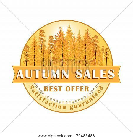 Autumn Sales Stamp / Label.