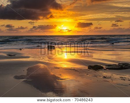 Sunset At Bude Cornwall