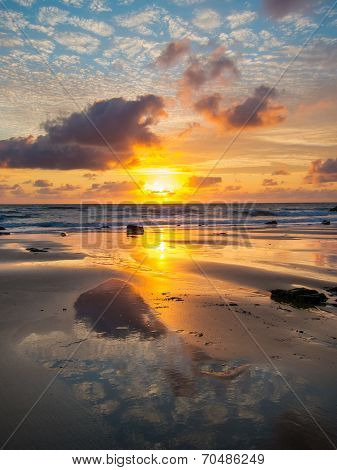 Sunset At Bude Cornwall