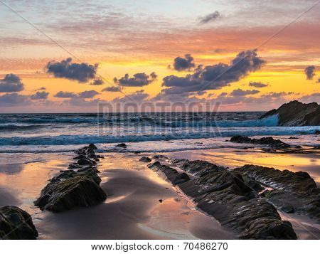 Sunset At Bude Cornwall