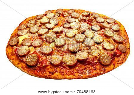 Pizza With Pepperoni and Sausage