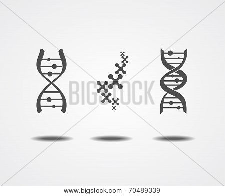 Dna icons set