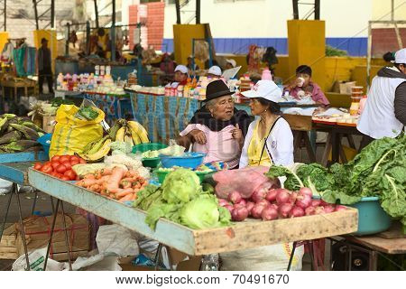 Market in Banos, Ecuador
