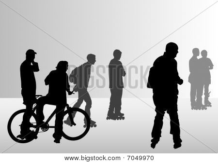 Cykel og skøjter
