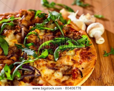 Pizza, Mushroom and Garlic