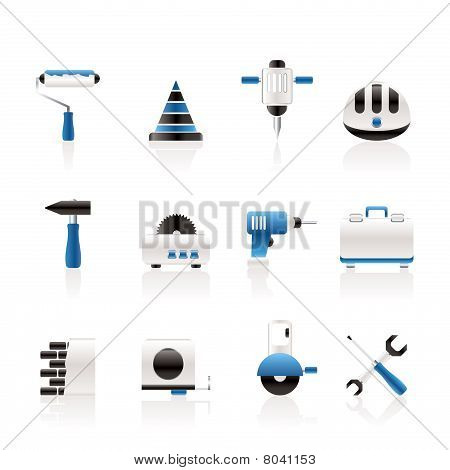 建筑和施工工具图标