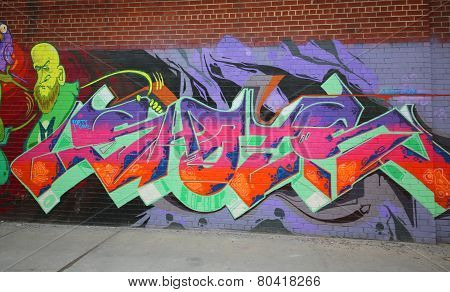 Graffiti art at East Williamsburg in Brooklyn