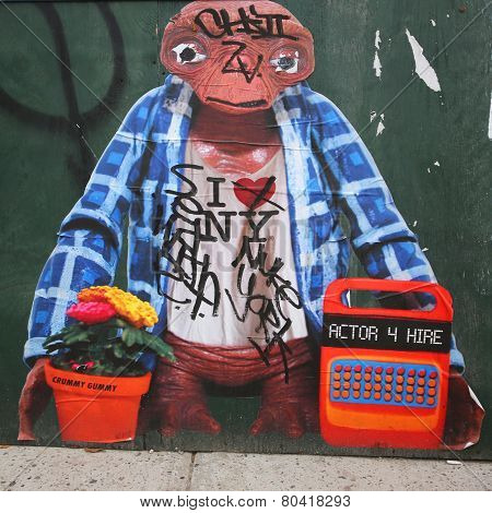 Mural art at East Williamsburg in Brooklyn