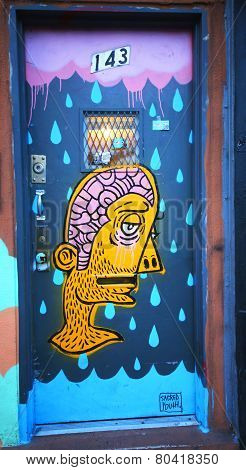 Mural art at East Williamsburg in Brooklyn