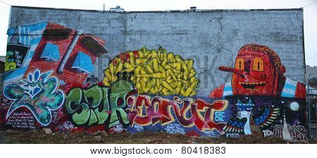 Mural art at East Williamsburg in Brooklyn