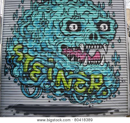Mural art at East Williamsburg in Brooklyn