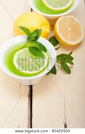 Mint Infusion Tea Tisane With Lemon