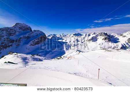 The beautiful landscape of the Alps
