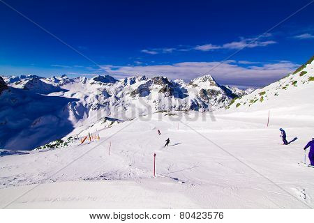 The beautiful landscape of the Alps