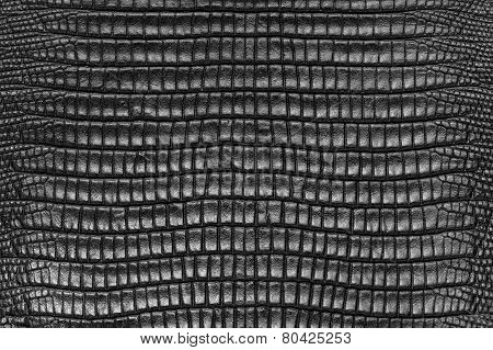 Genuine leather black textured