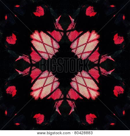 Black and Pink Background made of Adamson's Rose Butterfly's wing skin