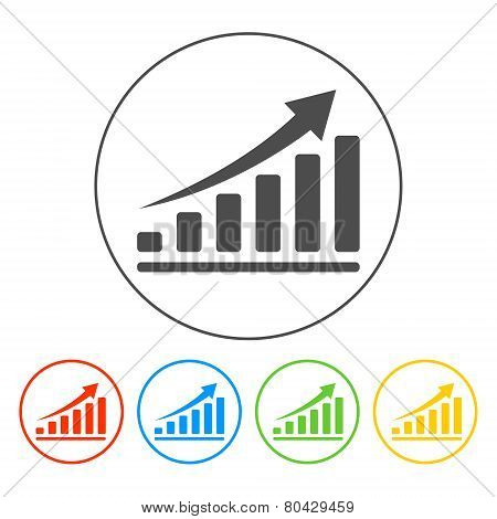 Vector White Economic Icons Set