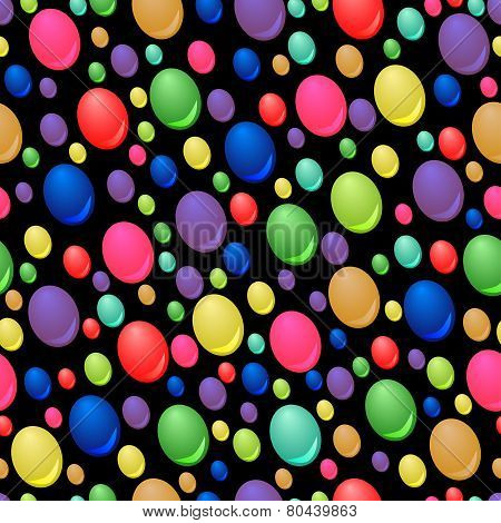 Seamless pattern of colorful drops