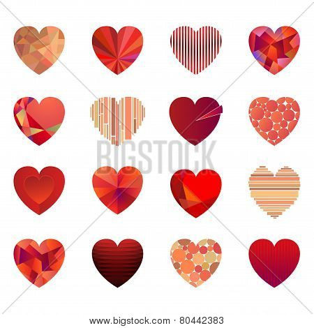 Vector hearts.