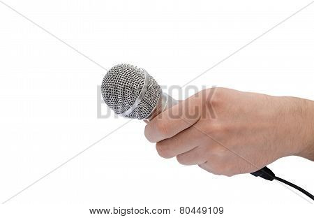 Microphone In A Hand