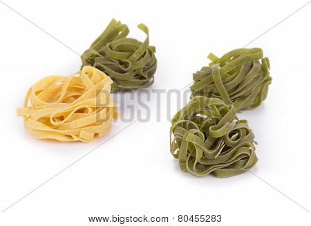 Tagliatelle paglia e fieno tipycal italian pasta.