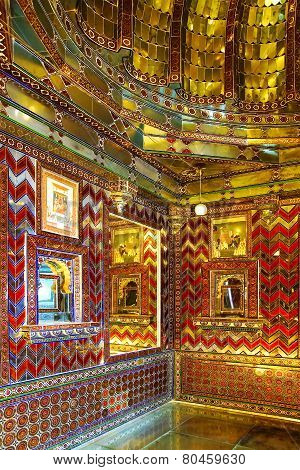Interior Of Udajpur Palace. Udajpur, India.