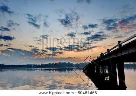 Sunset At Lake Chiemsee In Germany