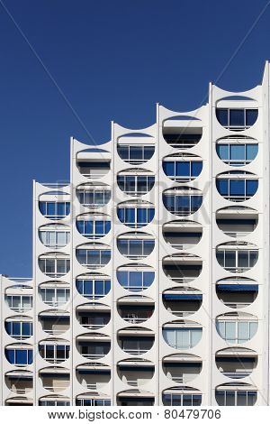 Pyramidal building in La Grande Motte, France