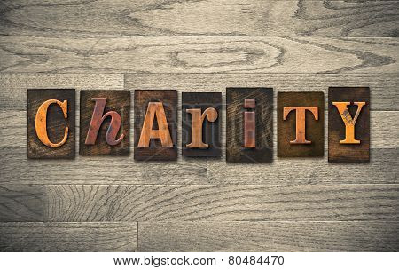 Charity Wooden Letterpress Concept
