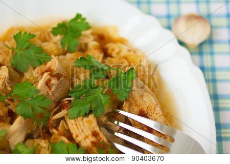 Chicken with cabbage