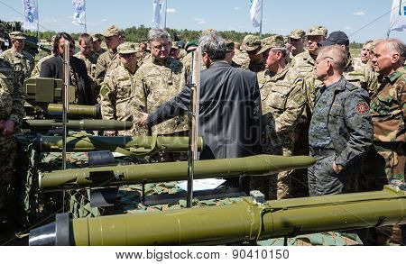President Of Ukraine Petro Poroshenko At The Training Center Of The Land Forces