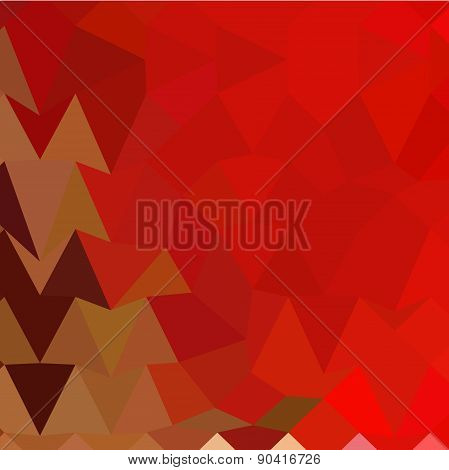 Coquelicot Red Abstract Low Polygon Background