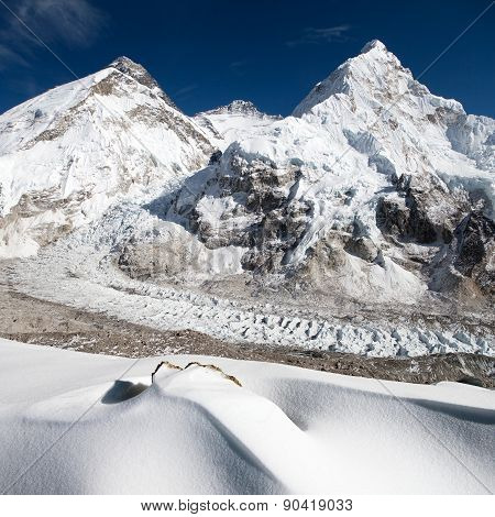 View Of Mount Everest, Lhotse And Nuptse