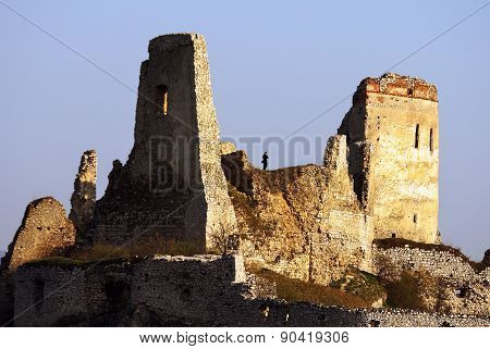 Evening View Of Ruins Of Cachticky Hrad - Slovakia