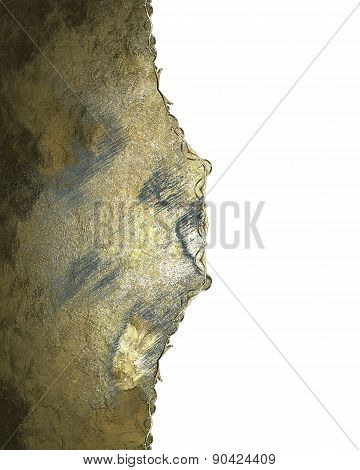 Grunge Metal Texture With White Sidecut. Design Template. Design Site