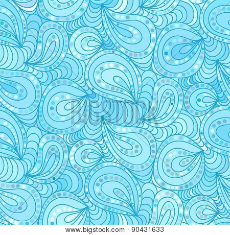 seamless floral background of drawn lines